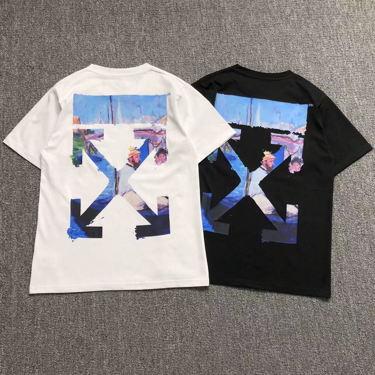 Off White Diag Arrows Monet Tee White