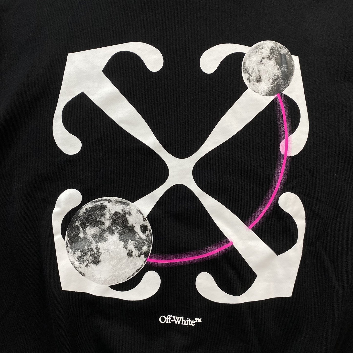 OFF WHITE DOUBLE MOON ARROW HOODIE BLACK