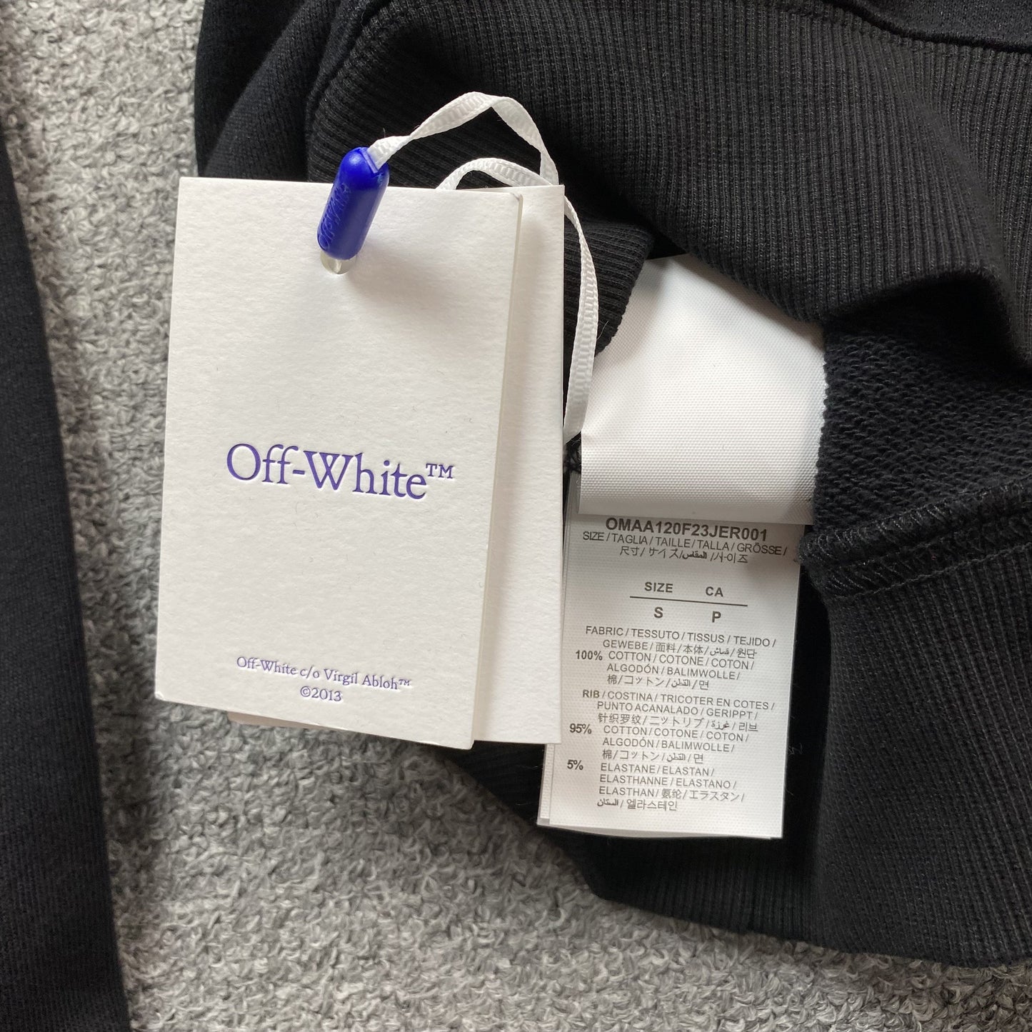 OFF WHITE DOUBLE MOON ARROW HOODIE BLACK