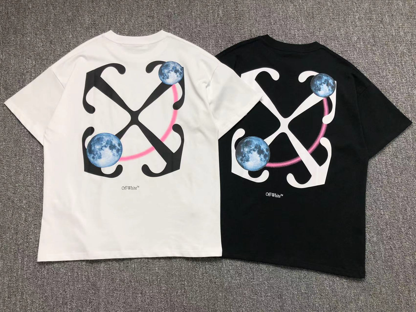 Off White Double Moon Arrow Tee White