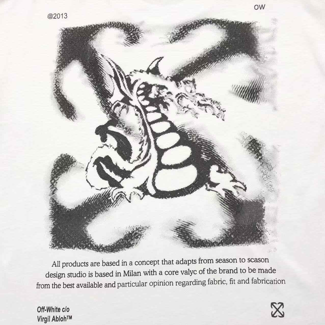 Off White Dragon Arrow Tee White