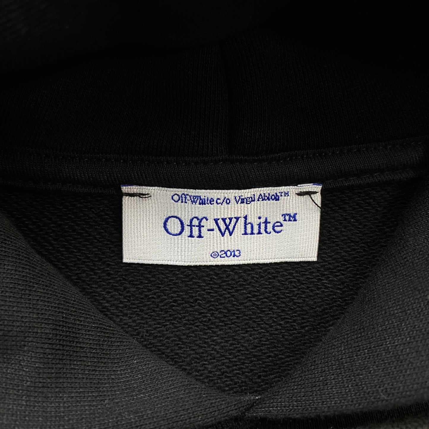 OFF WHITE EMBROIDERY BLACK ARROW HOODIE BLACK