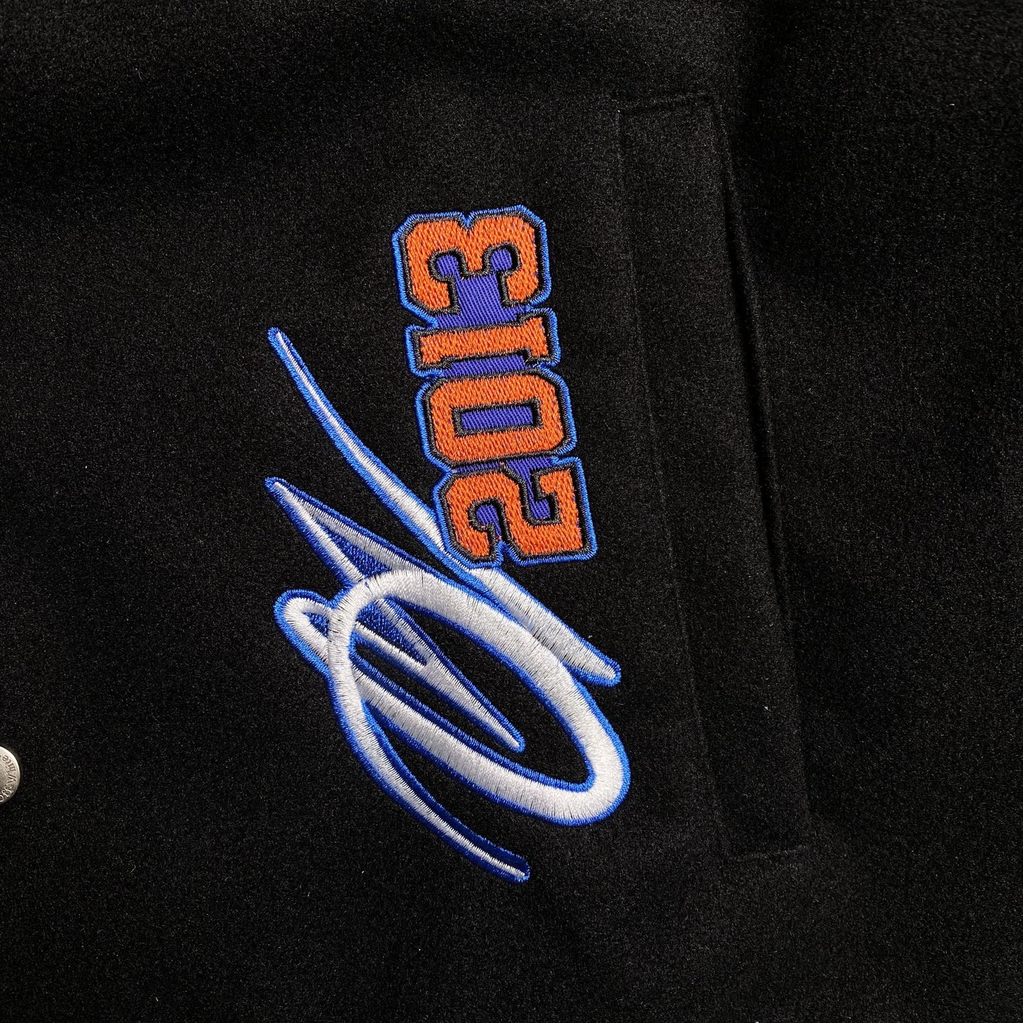 OFF WHITE GANG WOOL VARSITY JACKET BLACK