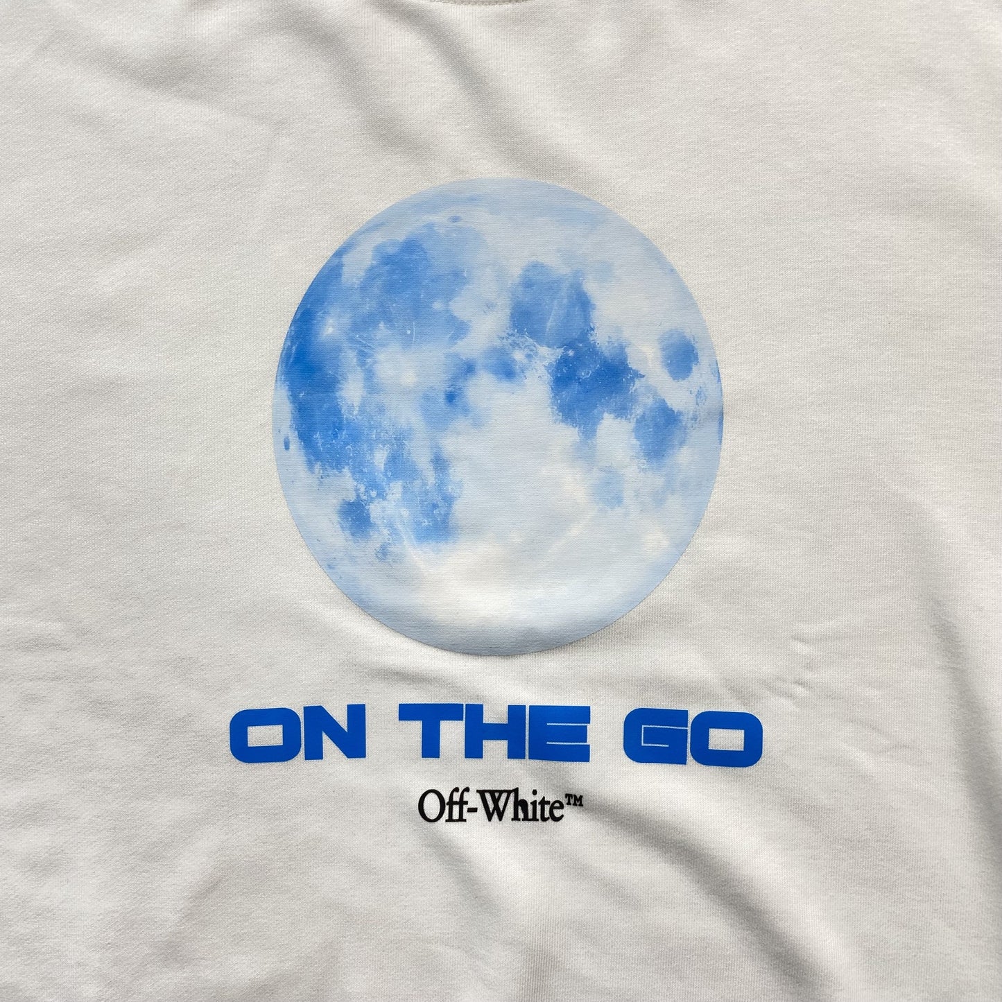 OFF WHITE MOON PRINT CREWNECK WHITE