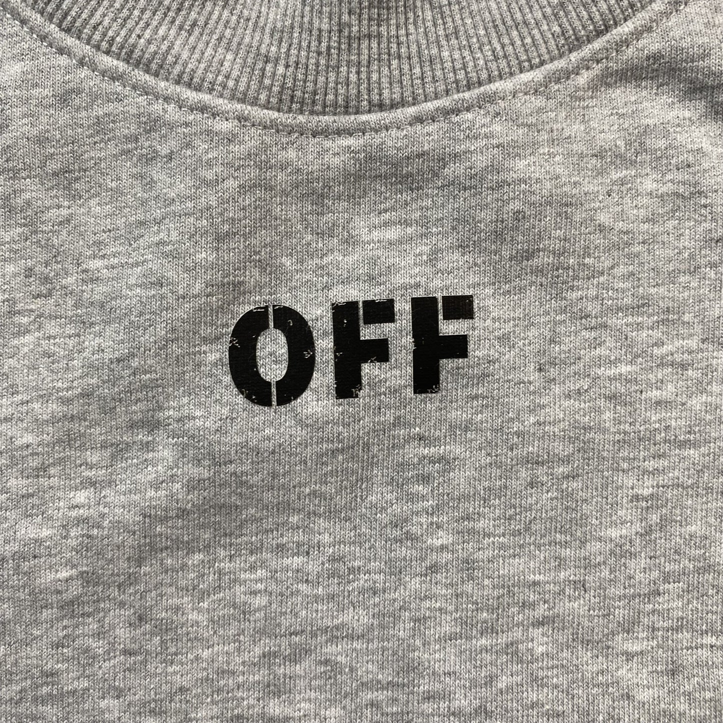 OFF WHITE OFF STAMP CREWNECK GREY