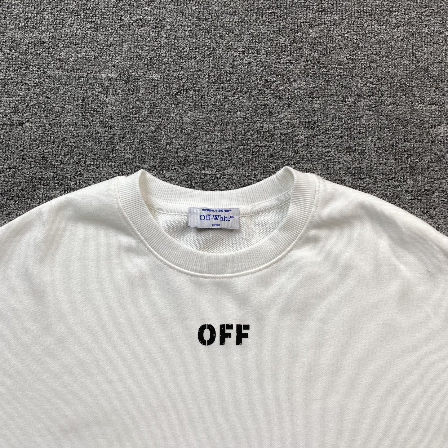 OFF WHITE OFF STAMP CREWNECK WHITE