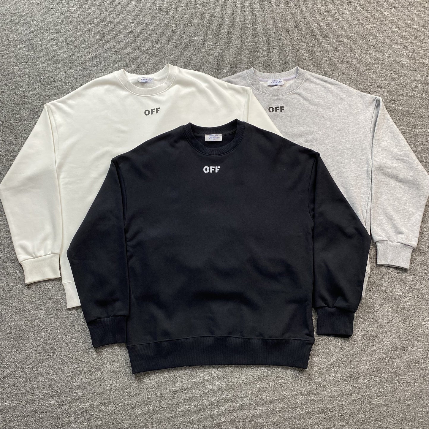 OFF WHITE OFF STAMP CREWNECK WHITE