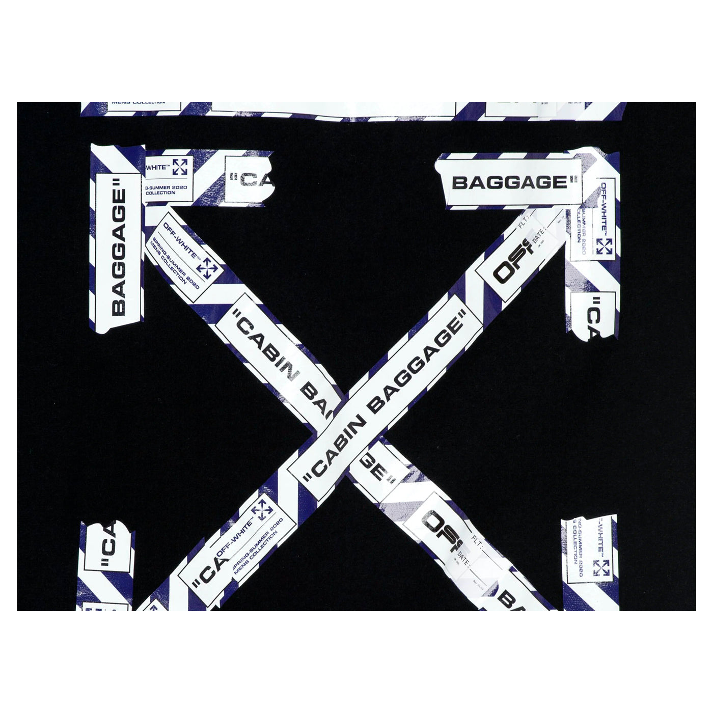 OFF-WHITE OVERSIZED AIRPORT TAPE T-SHIRT BLACK