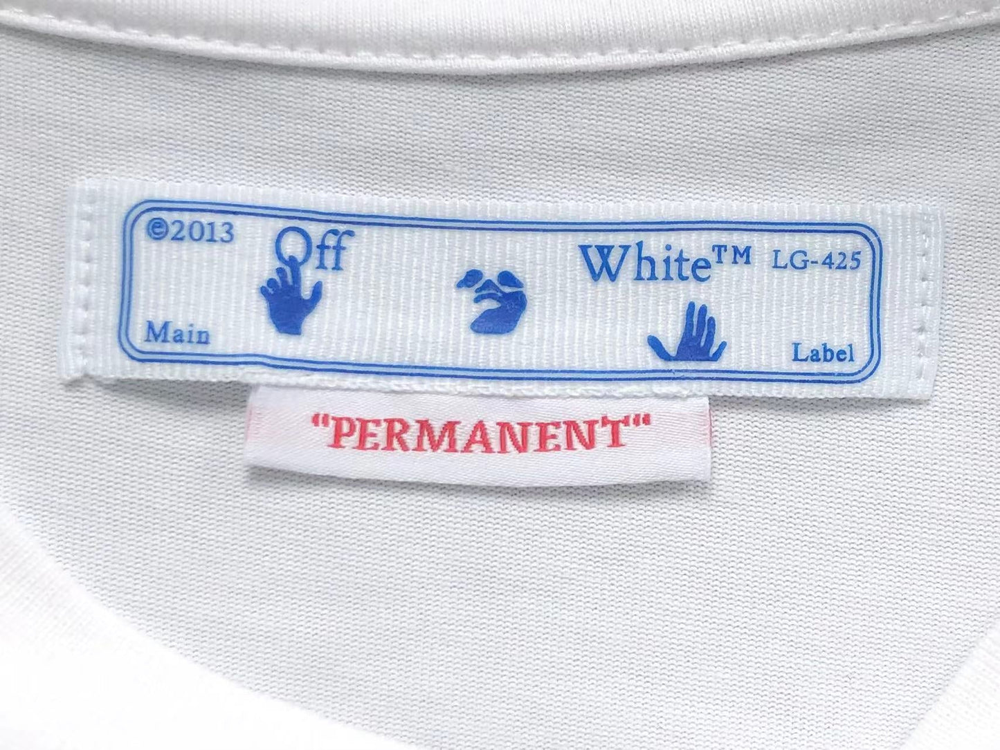 Off White Paint Script Over Tee White