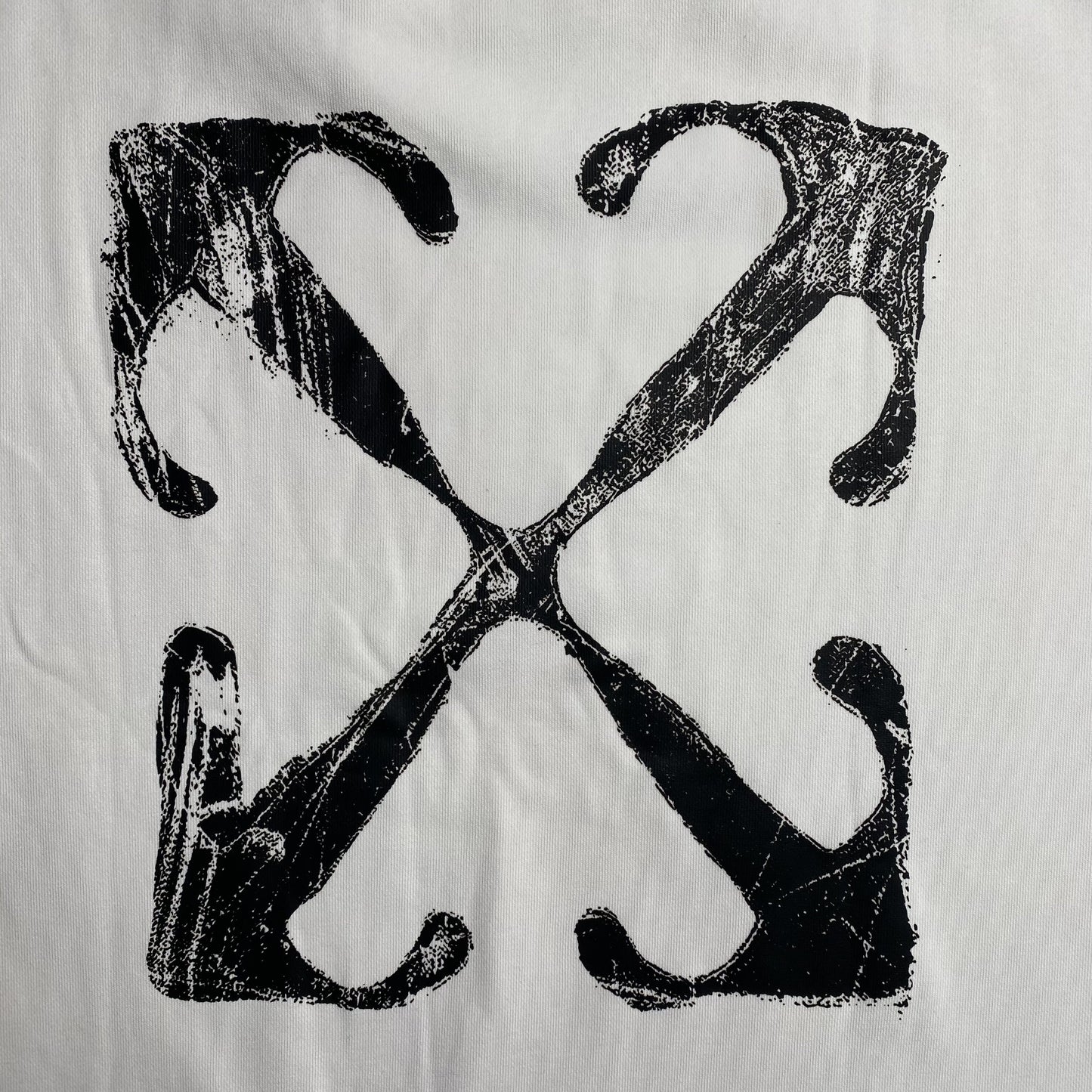 OFF WHITE SCRATCH ARROW CREWNECK WHITE
