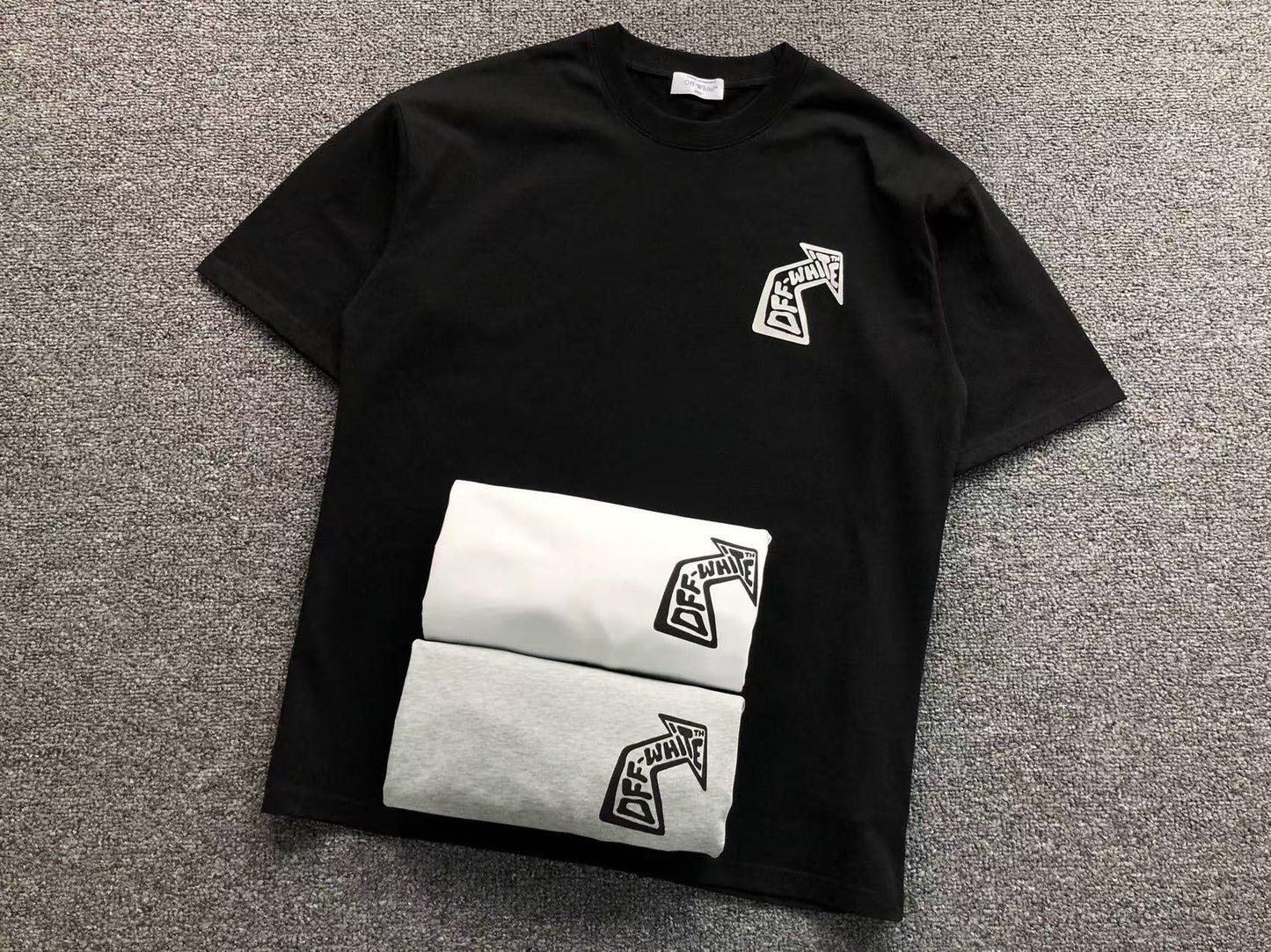 Off White Screws Arrow Tee Grey