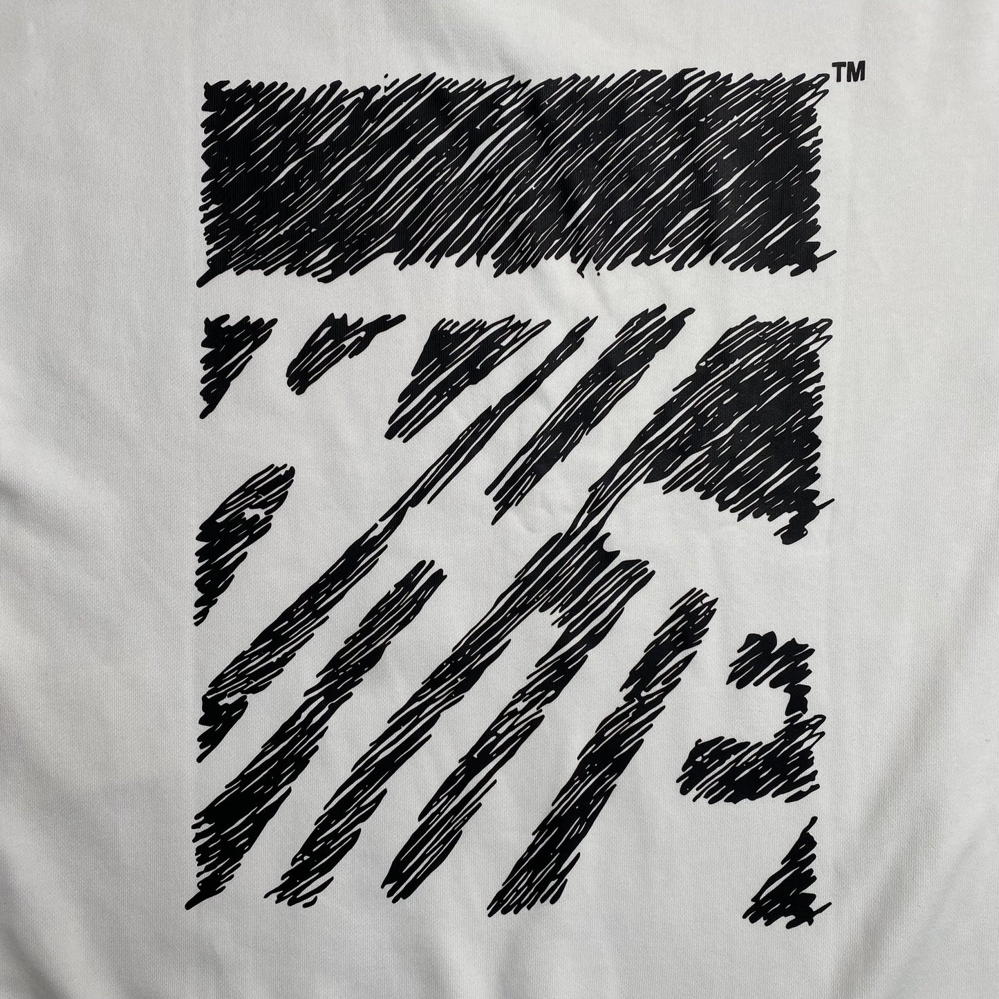 OFF WHITE SCRIBBLE DIAG CREWNECK WHITE
