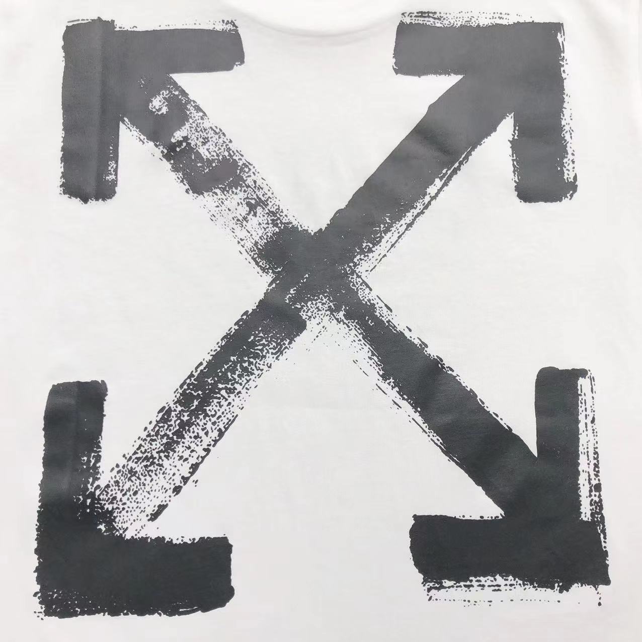 Off White Spray Arrow Tee White
