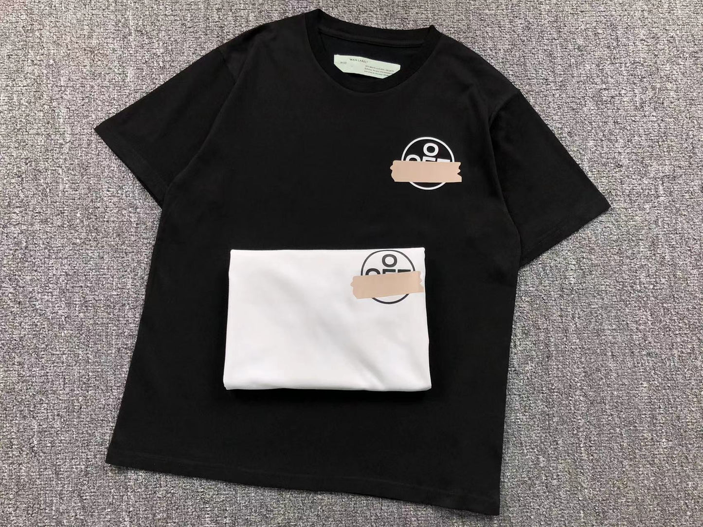 Off White Tape Arrows Tee Black