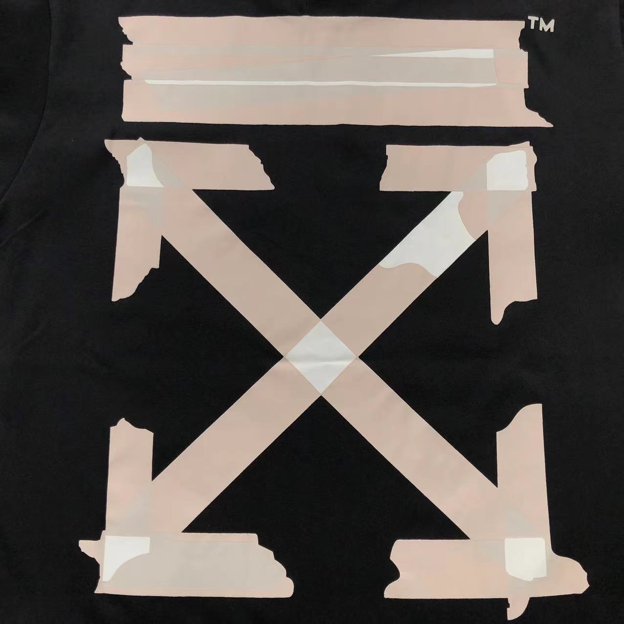 Off White Tape Arrows Tee Black