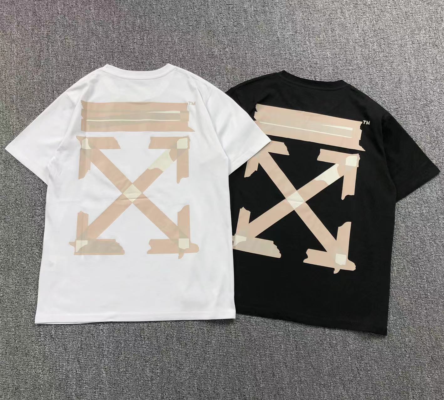 Off White Tape Arrows Tee Black