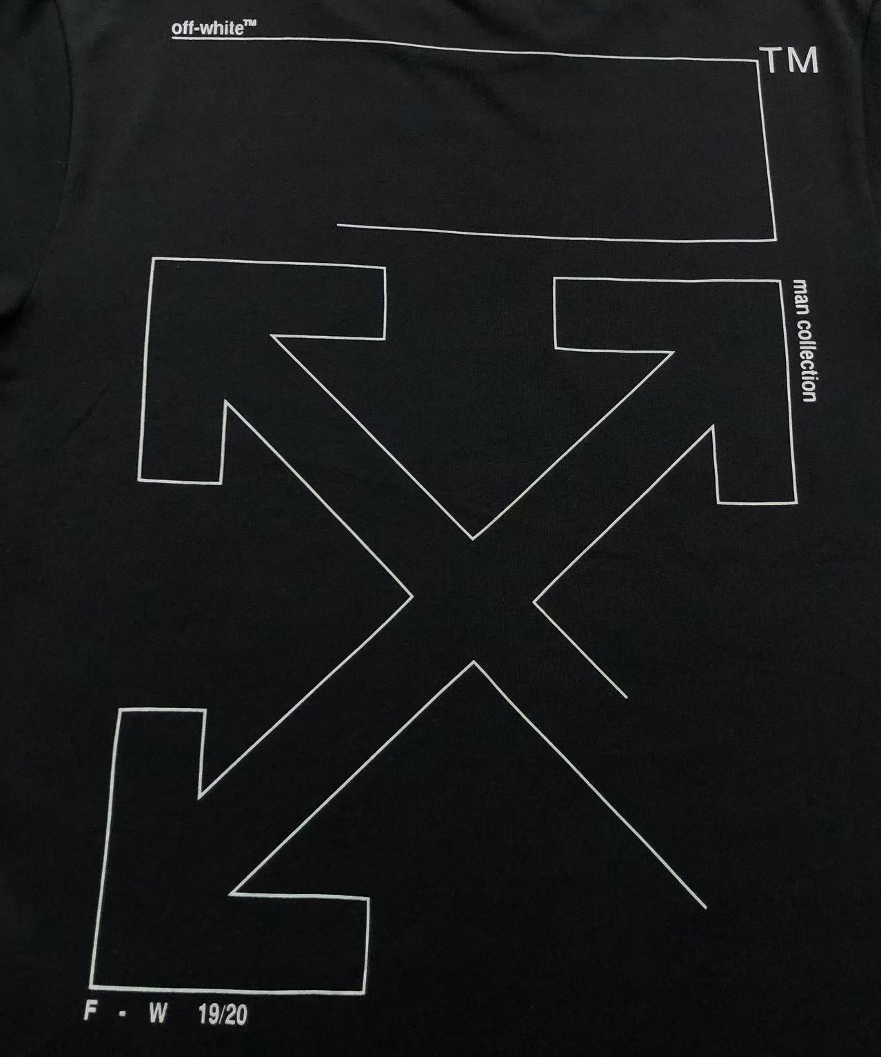 Off White Unfinished Tee Black