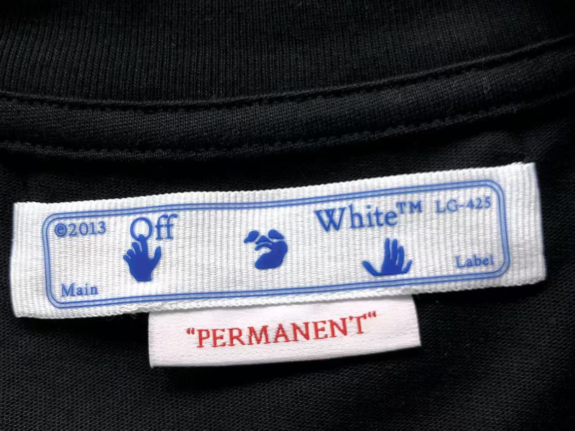 Off White Unfinished Tee Black