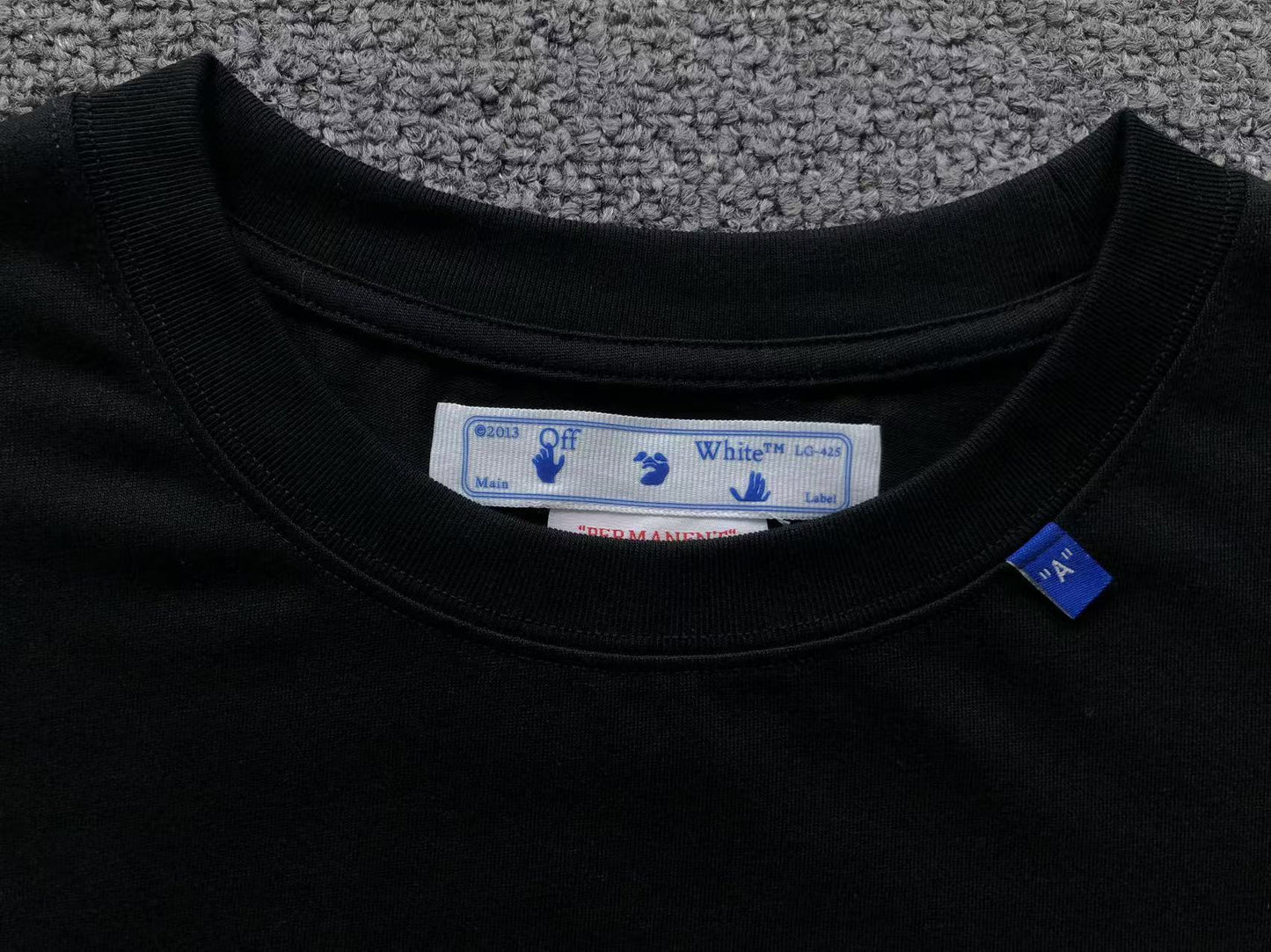 Off White Unfinished Tee Black