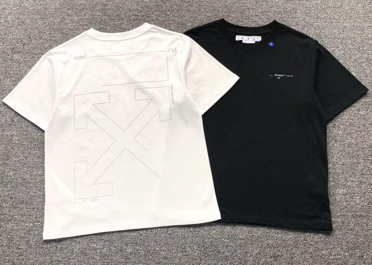 Off White Unfinished Tee White