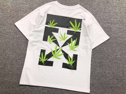 Off White Weed Arrows Tee White