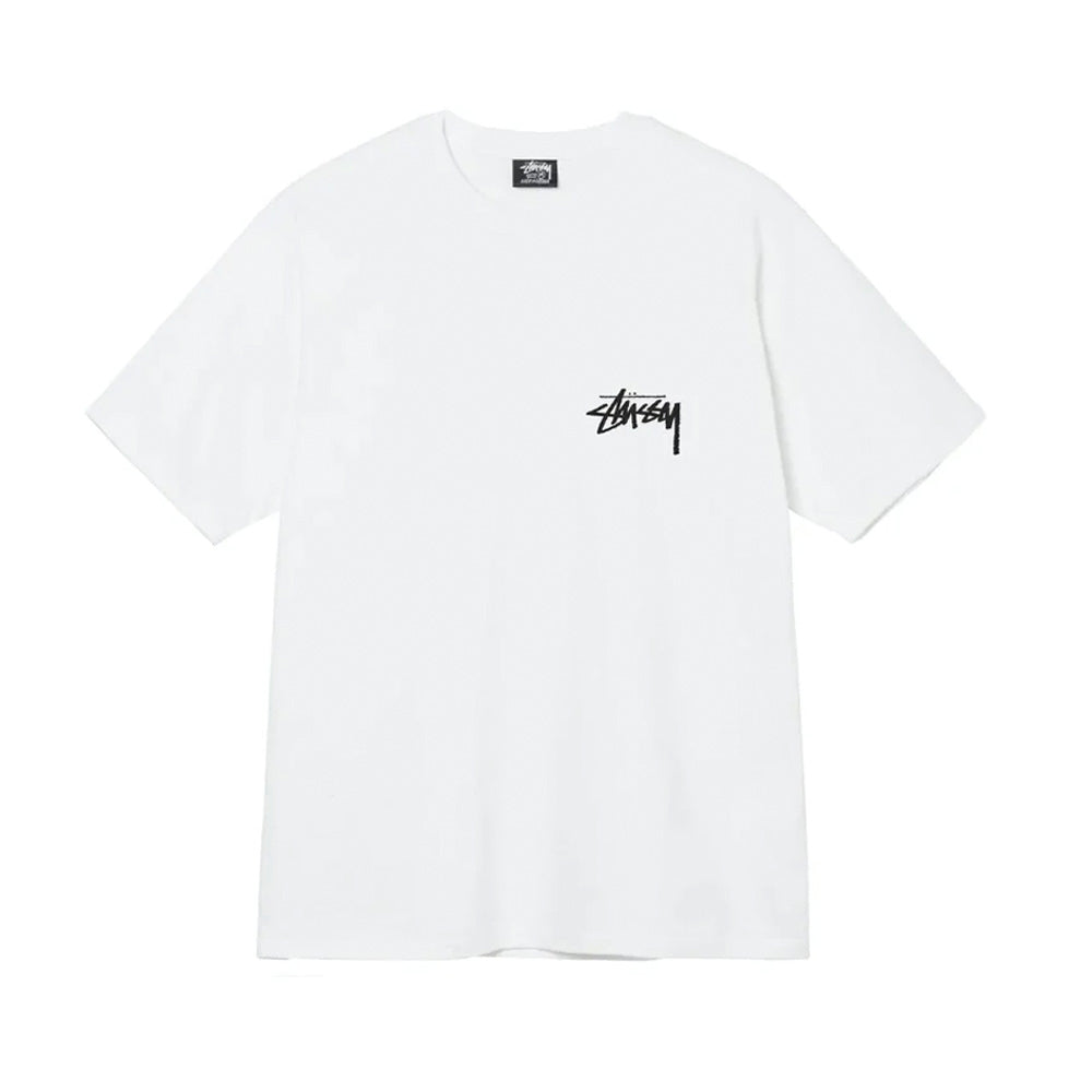 STUSSY FUZZY DICE TEE WHITE