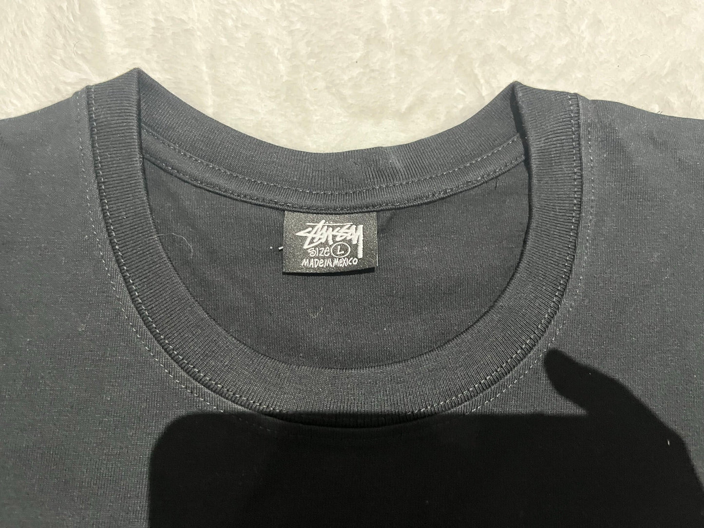 STUSSY STRAWBERRY TEE BLACK
