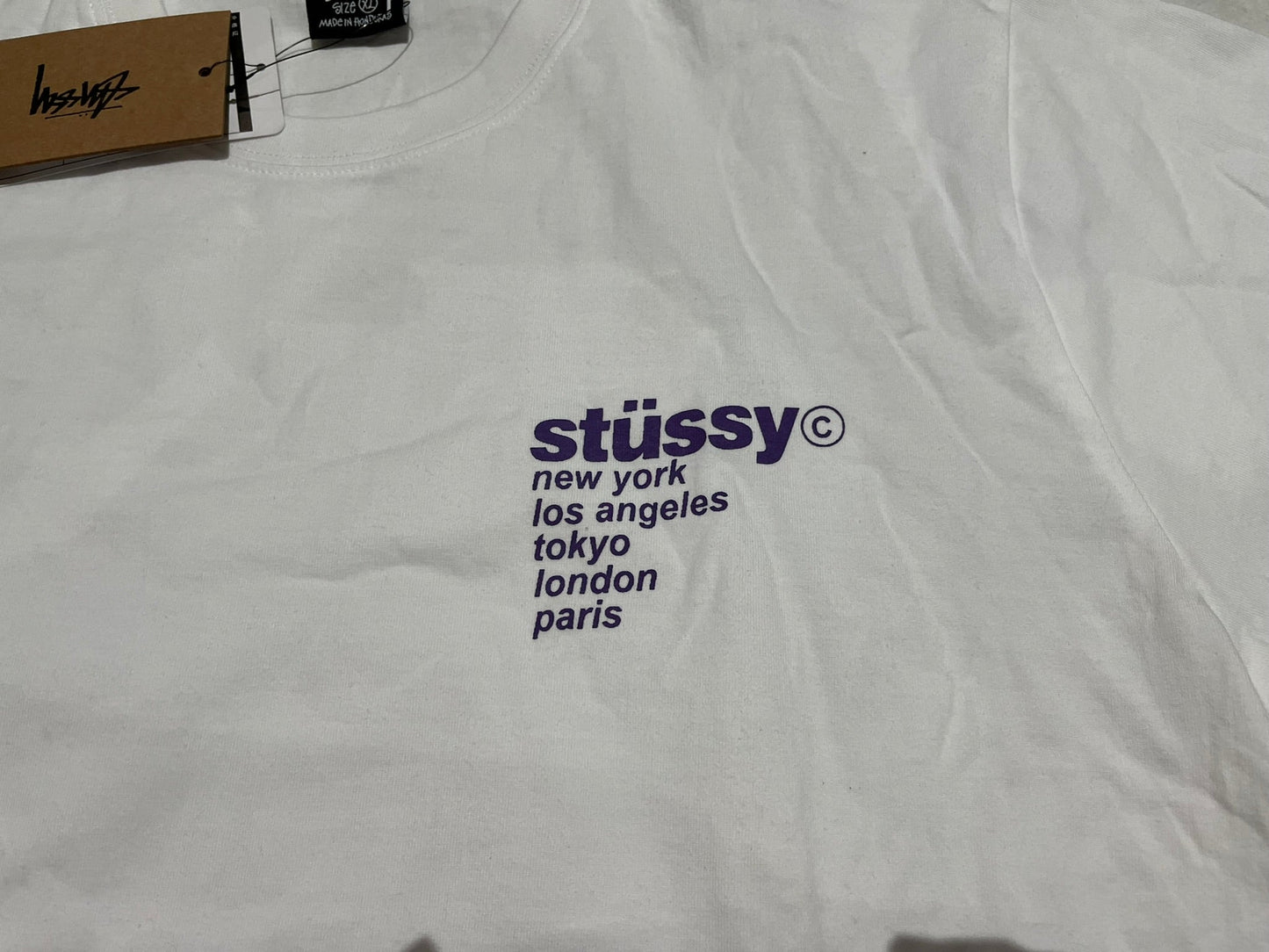 STUSSY STRAWBERRY TEE WHITE
