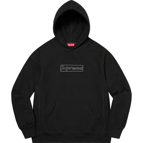 SUPREME KAWS CHALK LOGO HOODIE BLACK