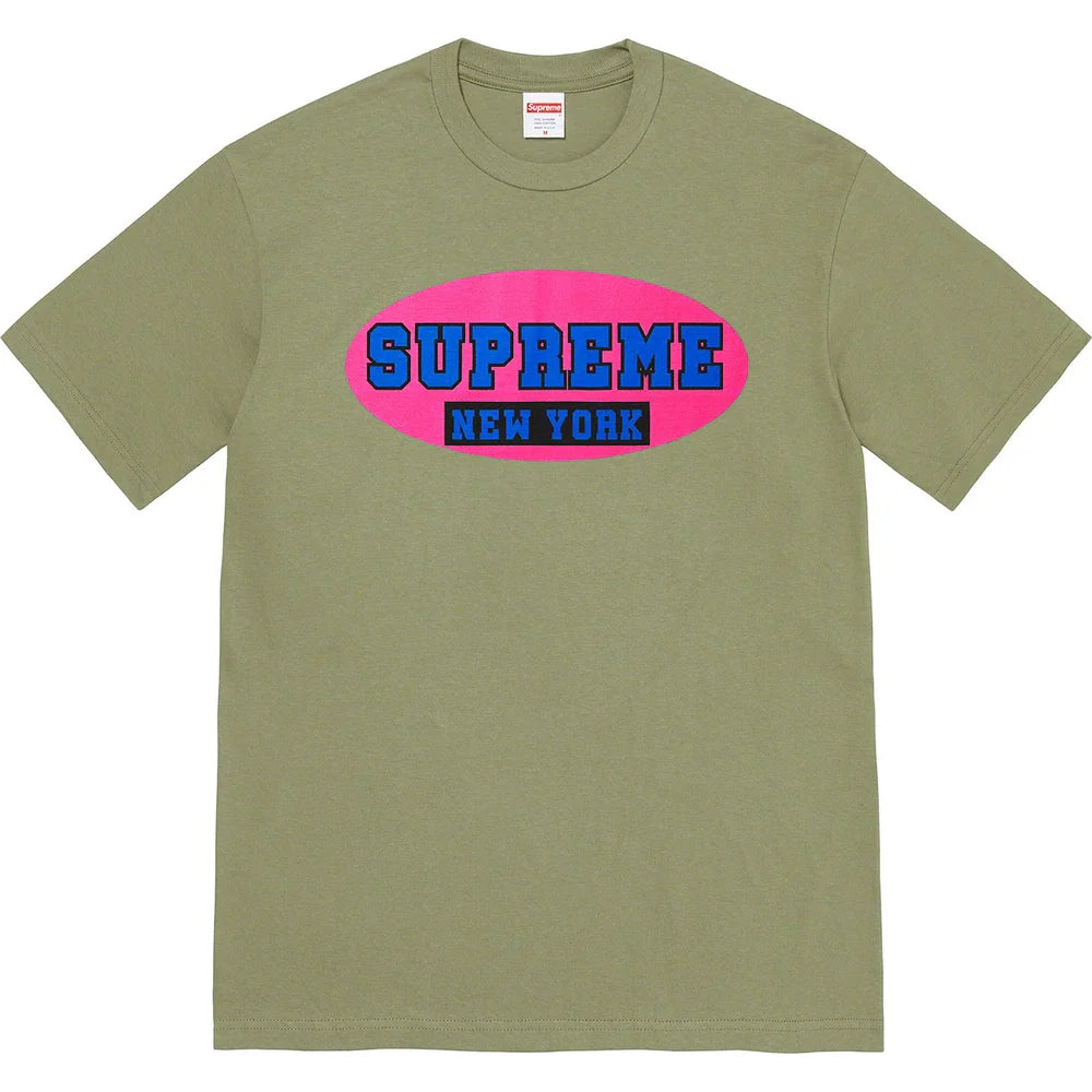 SUPREME NEW YORK TEE LIGHT OLIVE