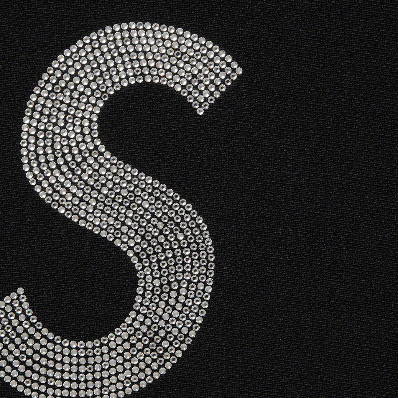 SUPREME SWAROVSKI LOGO HOODIE BLACK