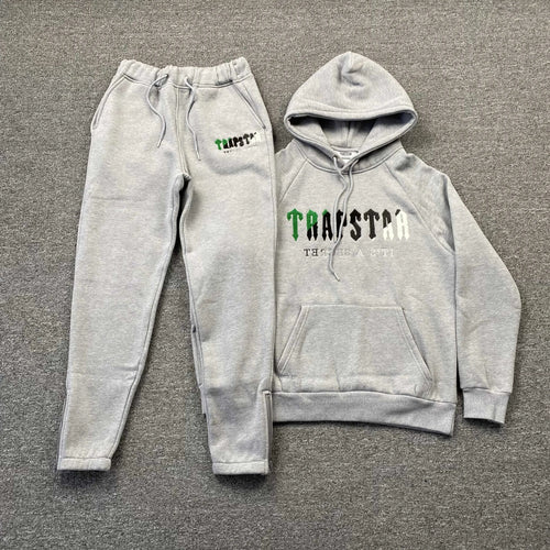 TRAPSTAR CHENILLE DECODED TRACKSUIT GREY GREEN