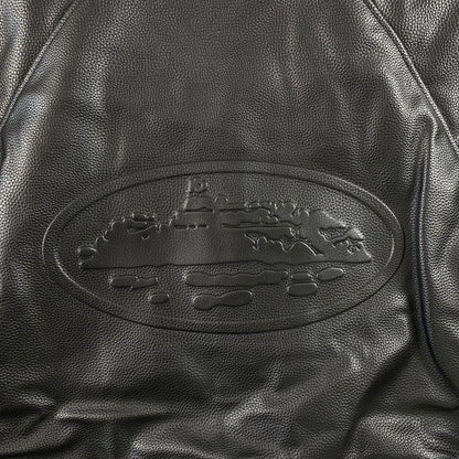 Corteiz Leather Da Skydive Jacket Black
