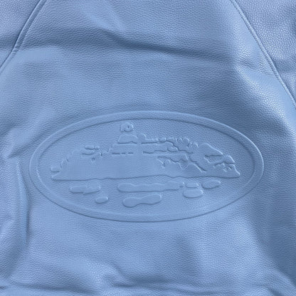 Corteiz Leather Da Skydive Jacket Blue