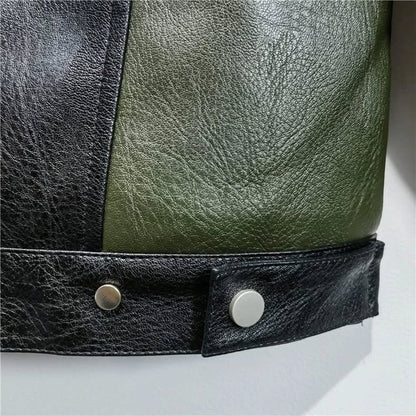 FERRARI F1 LEATHER JACKET DARK GREEN