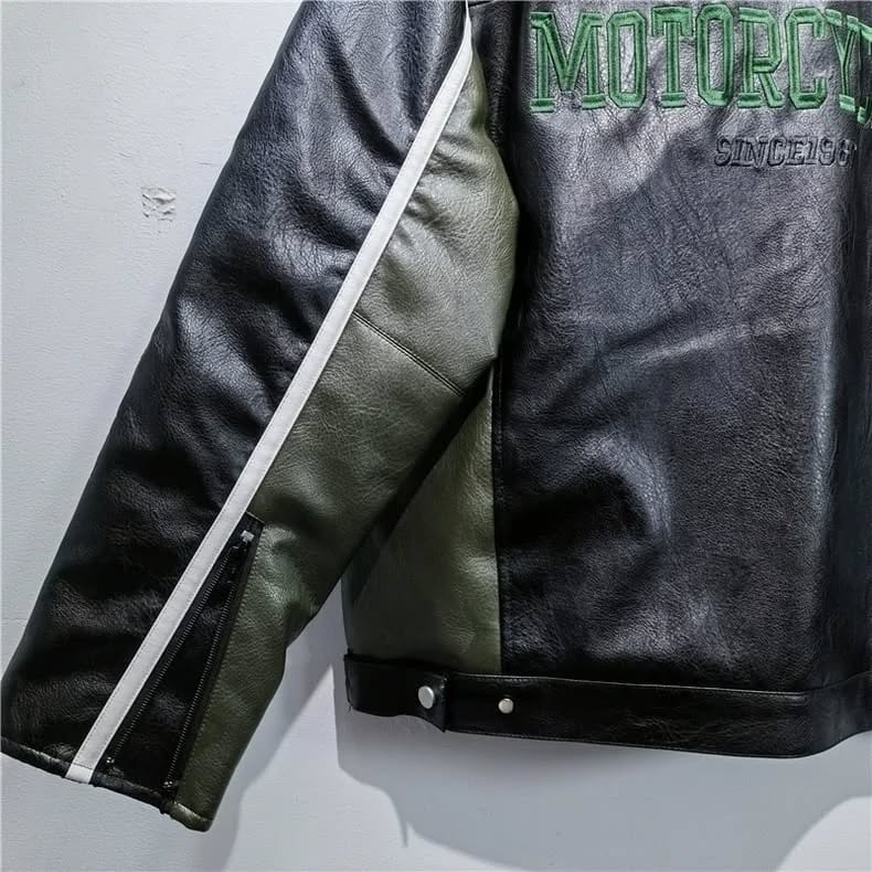 FERRARI F1 LEATHER JACKET DARK GREEN