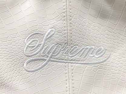 Supreme Nike Leather Varsity Jacket White