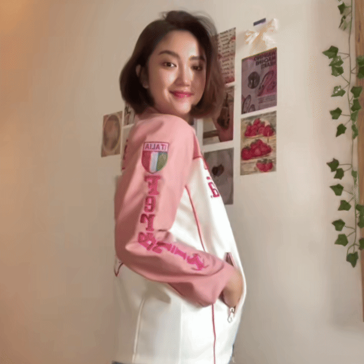 FERRARI F1 LEATHER JACKET PINK