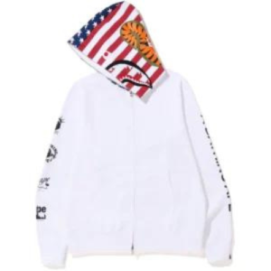 Shark Men’s Casual Night Glow Camouflage Plush Hoodie