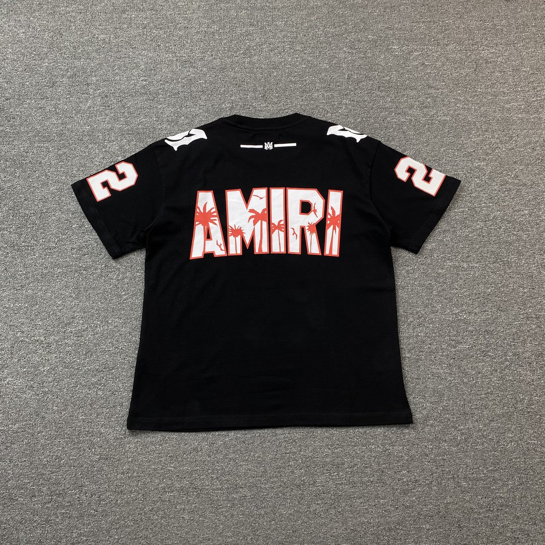 Amiri 22 Football Jersey Tee Black