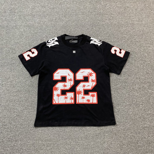 Amiri 22 Football Jersey Tee Black