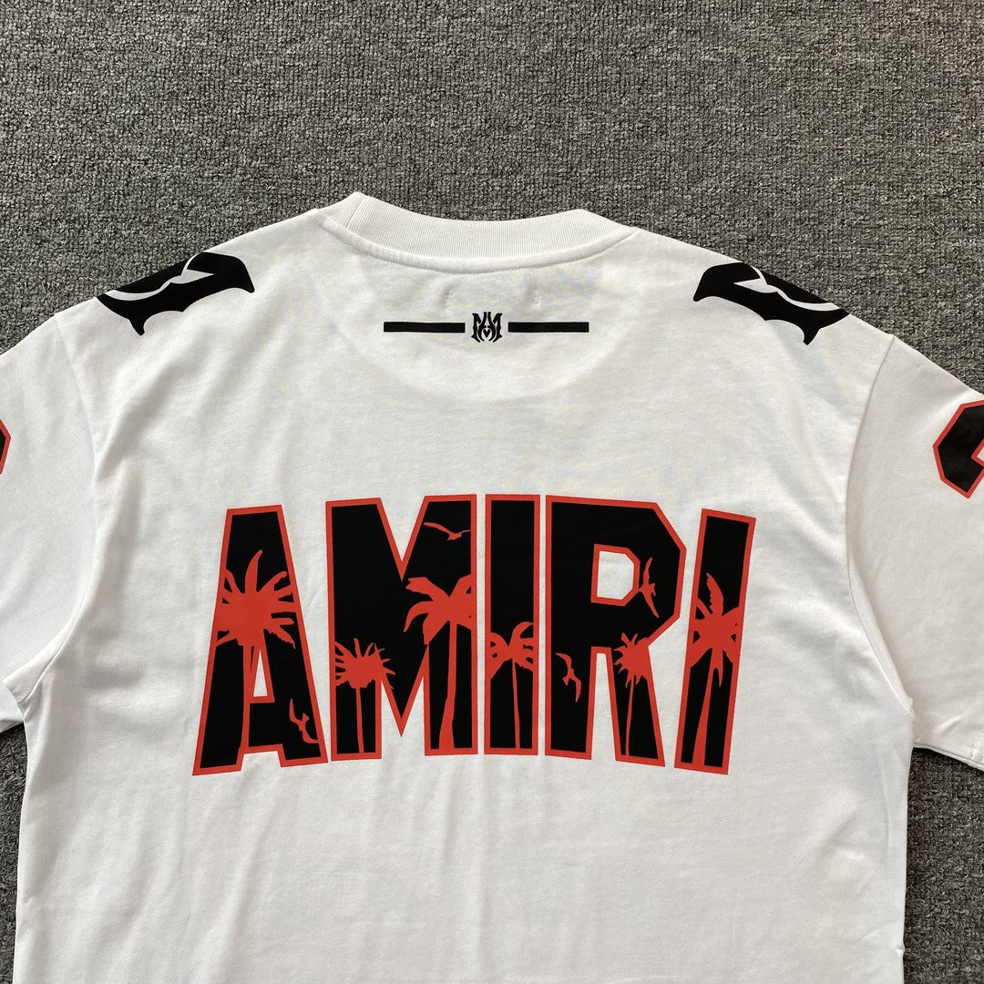 Amiri 22 Football Jersey Tee White