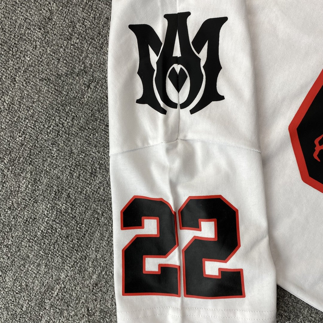 Amiri 22 Football Jersey Tee White