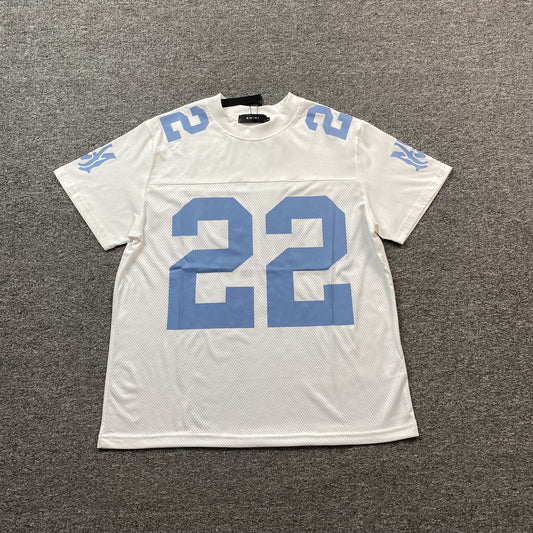 Amiri 22 Football Jersey Tee White