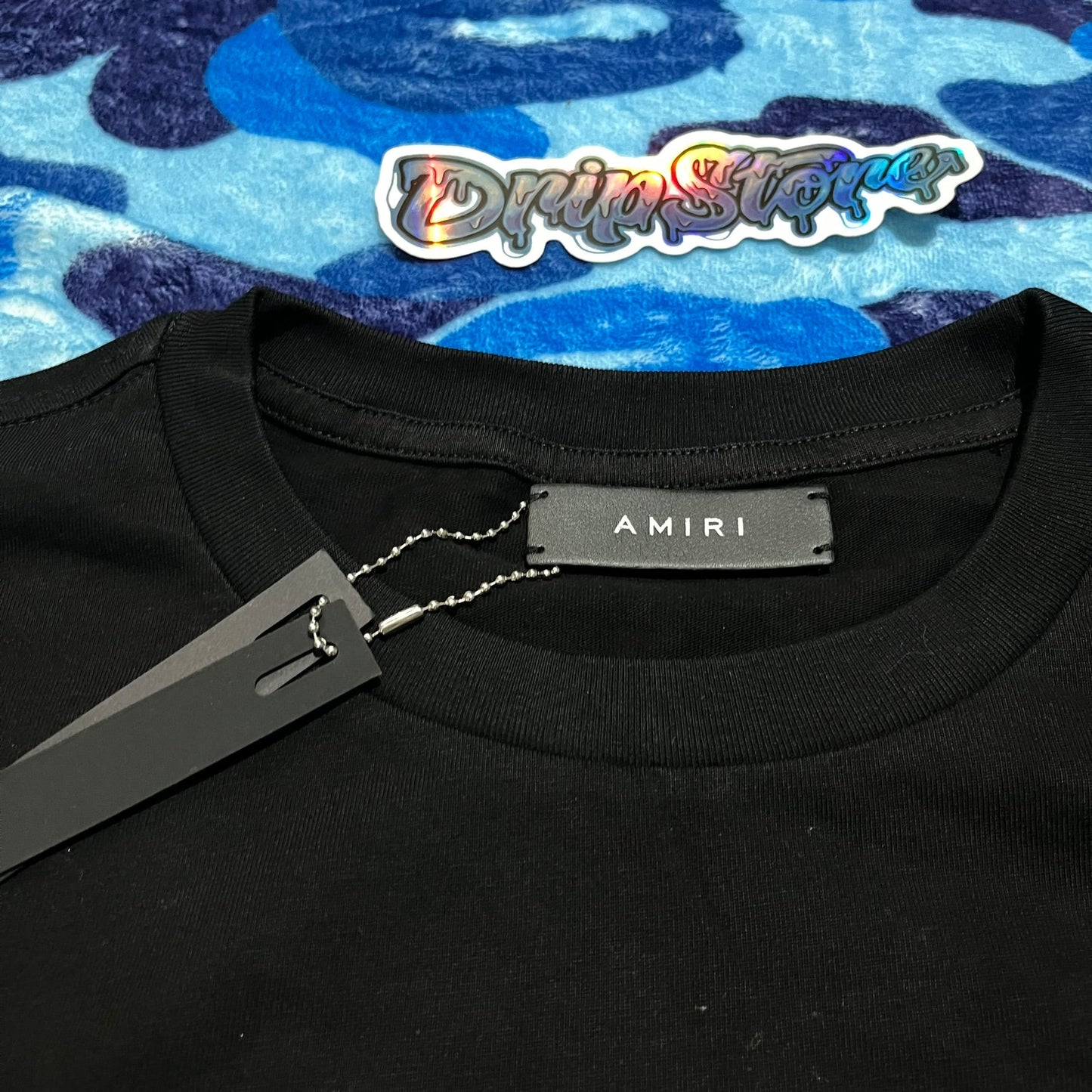 Amiri Argyle Tee Black