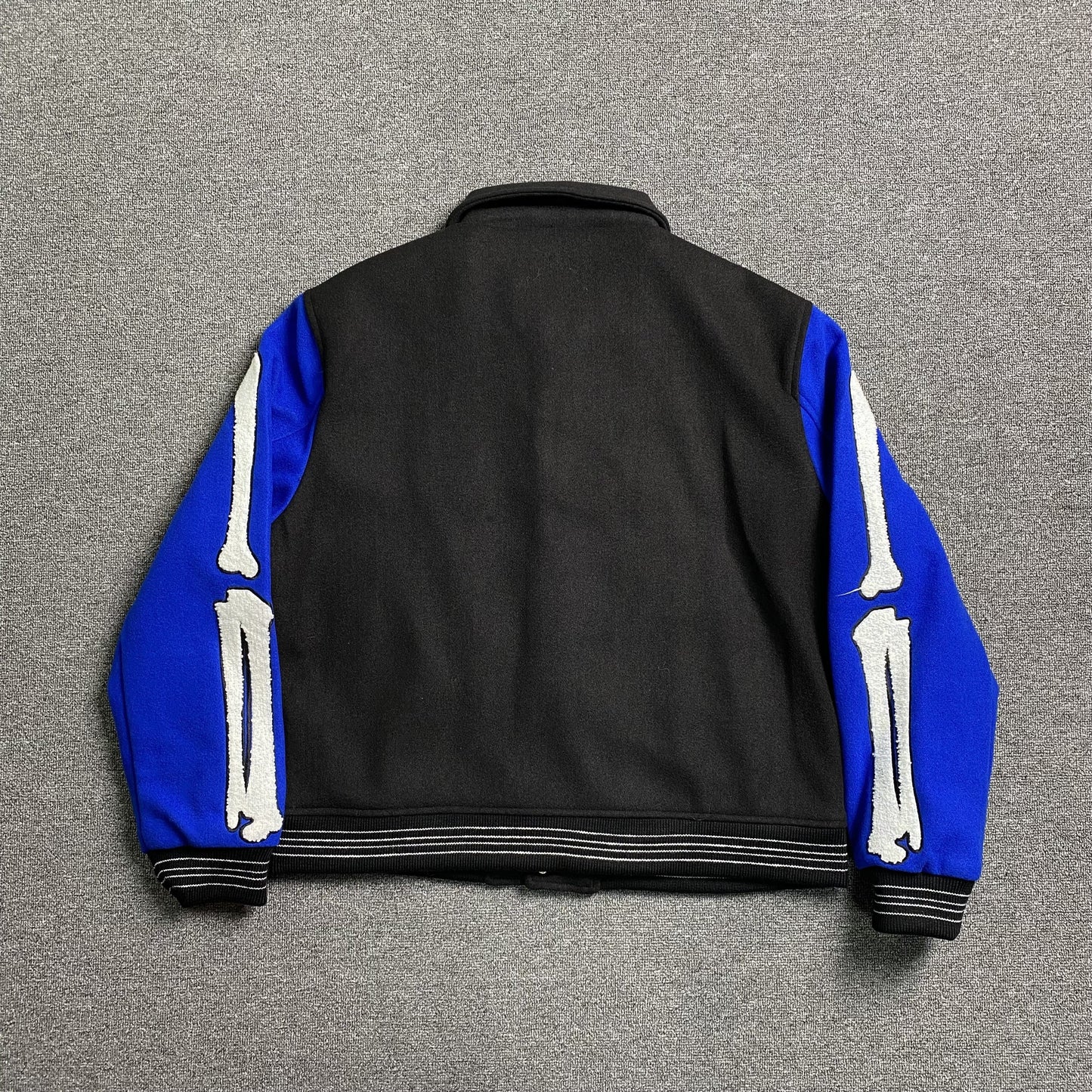 Amiri Bones Bomber Jacket Black Blue