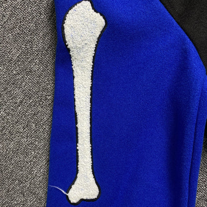Amiri Bones Bomber Jacket Black Blue