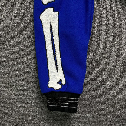 Amiri Bones Bomber Jacket Black Blue