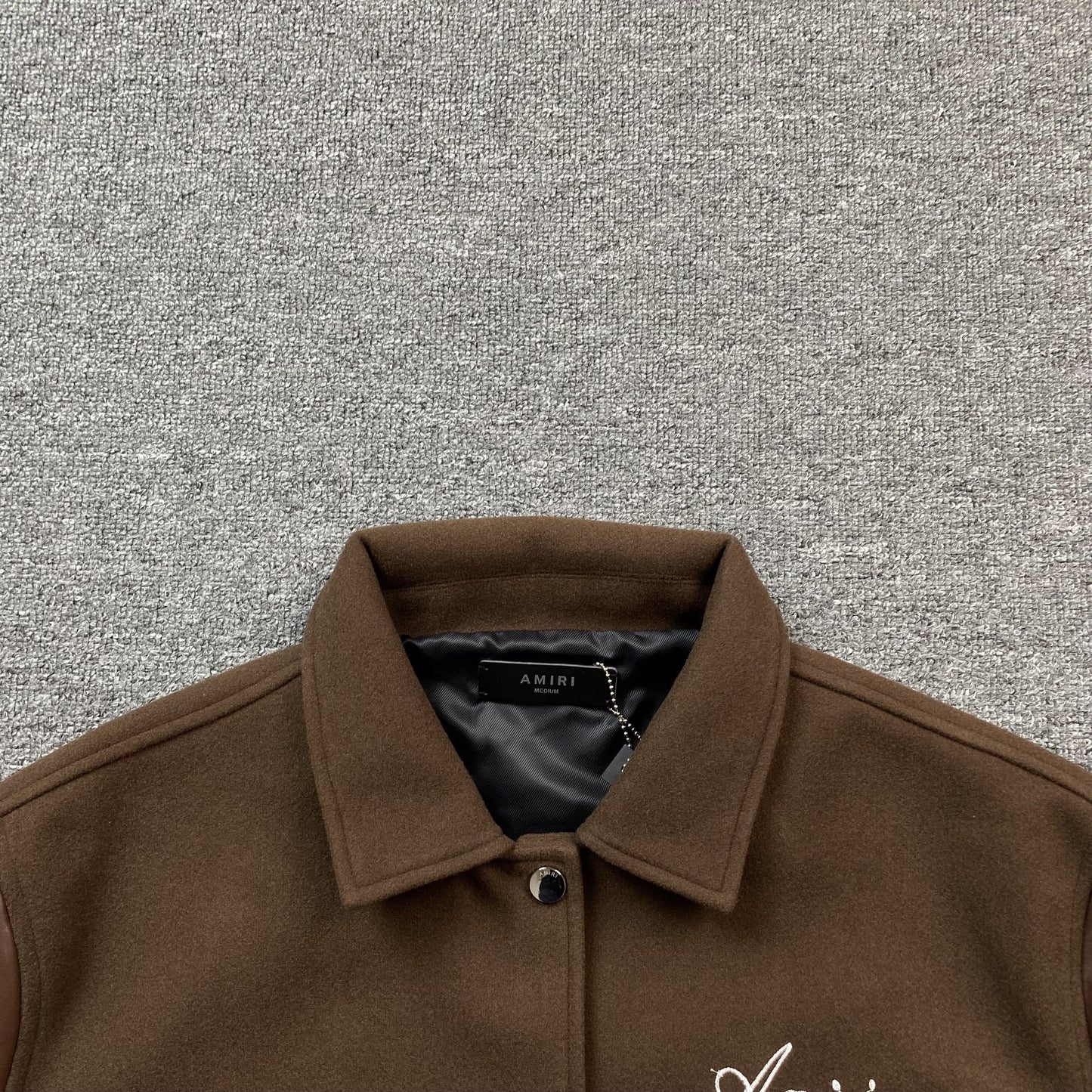 Amiri Bones Bomber Jacket Brown