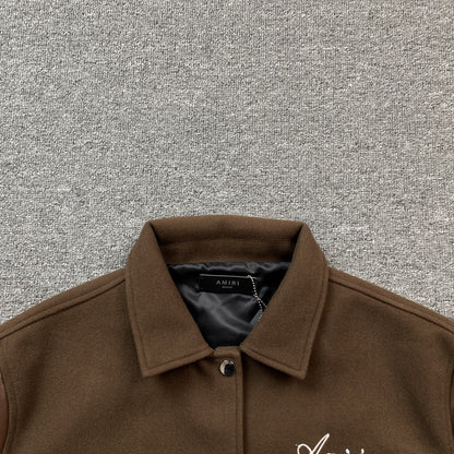 Amiri Bones Bomber Jacket Brown